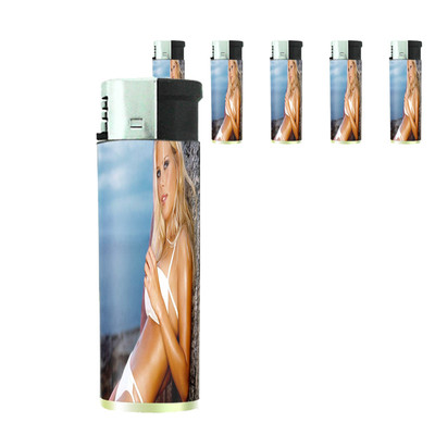 French Pin Up Girls D9 Lighters Set of 5 Electronic Refillable Butane 