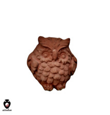 Gufo gufetta portafortuna statuina terracotta animali statua da giardino esterno