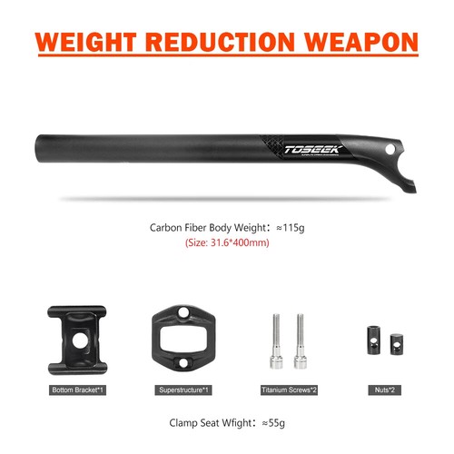 Carbon Seatpost Light Weight 27.2 31.6mm Matte Black MTB Road Bike Seat Post - Picture 4 of 19