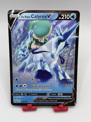 045/198 Ice Rider Calyrex V Holo Holiday Advent Snowflake Stamped Pokemon TCG