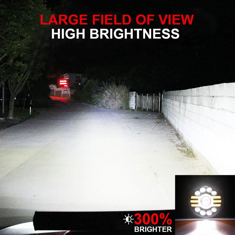 7" inch Round LED Headlight Hi/Lo Beam For 1976-1977 Mazda Mizer /  808 - Image 3 of 4