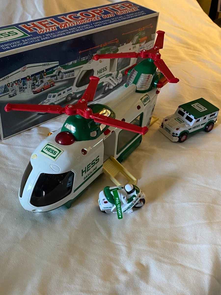 Hess truck helicopter with motorcycle and cruiser hotsell