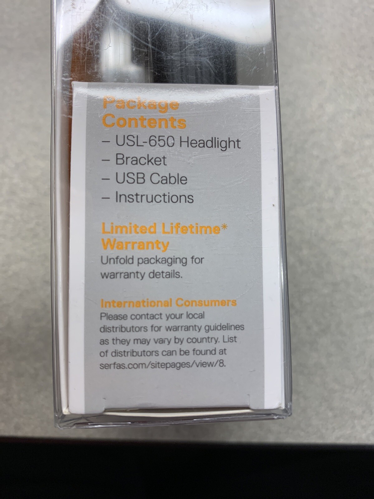 serfas lights warranty