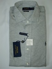 New Polo Ralph Lauren Men's Classic Soft Touch Dress Shirt XL Grey New Rare Gift
