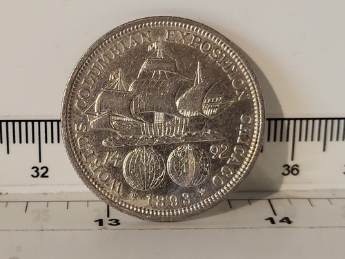 (L1104) 1893 Columbian Exposition Chicago Commemorative Silver Half Dollar Coin