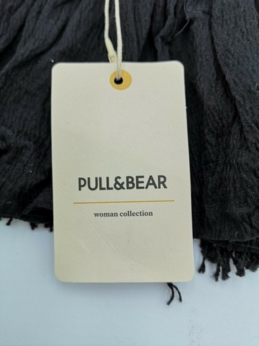 Pull & Bear Women's Black Strappy Crochet Fringe Top Size M Medium New With Tags - Picture 3 of 6