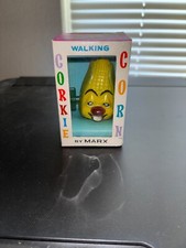 VINTAGE MARX 1968 CORKIE CORN MECHANICAL WALKING WIND UP TOY WITH BOX  READ