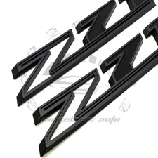 2pc 2019-2024 For Silverado Z71 4x4 Emblem Fender Side Letters Badge Black Matte