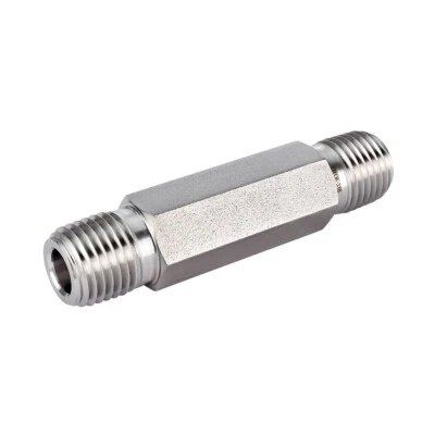 FITOK 316 Stainless Steel Hex Long Nipple 1/2 Male NPT 3 in Overall Length