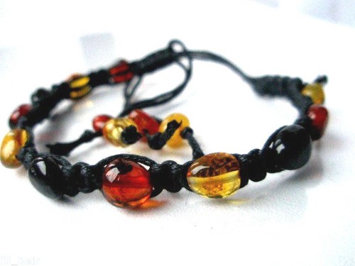 PULSERA DE ÁMBAR BÁLTICO NATURAL - SHAMBALLA / AMULETO - Imagen 4 de 10