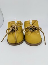 Build a Bear Workshop Tan Lace Up Hiking WORK BOOTS Teddy Bear Accessory Suede