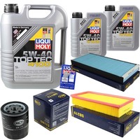 Inspektionskit Filter Liqui Moly ÖL 7L 5W-40 FüR Peugeot 807 E 2.2 Hdi 2.0