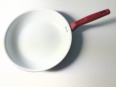 Ecolution 11'' Ceramic Frying Pan Candy Apple Red/White