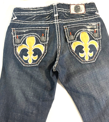 Laguna Beach Jean Co Mens 34 Y2K Jeans Vintage Skull Rocker