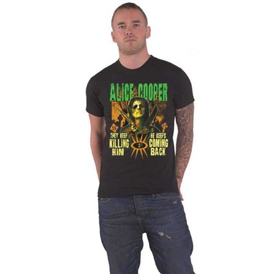 Alice Cooper T Shirt Graveyard Zombie Undead Band Logo offiziell Herren Nue Size