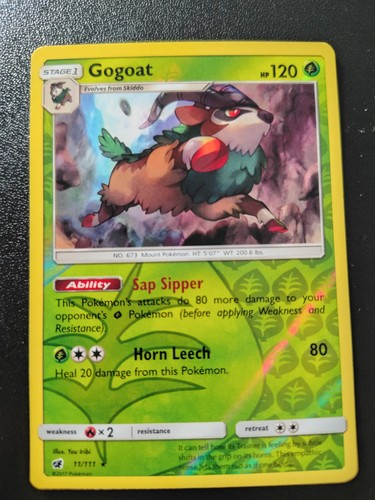 Pokemon Crimson Invasion Gogoat Reverse Holo Rare Card 11/111 LP