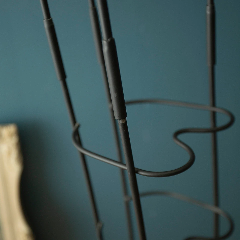 De Colección Atlantic Wave 110 Torre de CD Soporte de Alambre de Acero Base de Madera 51" Poste Moderno Foto 4 de 4