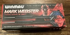 WINMAU MARK WEBSTER FUSION COATED 19 GRAM Nylon Shaft Twin DARTS Set- G