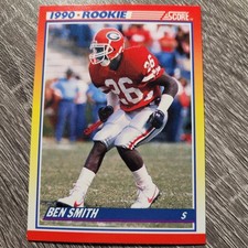 1990 Score #310 Ben Smith Rookie Card Georgia Bulldogs NFL CARD EAGLES NM+. rookie card picture