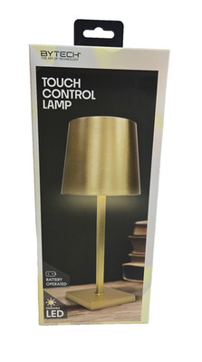 New Gold Color Battery Operated Dimmable Touch Control Lamp BYTECH