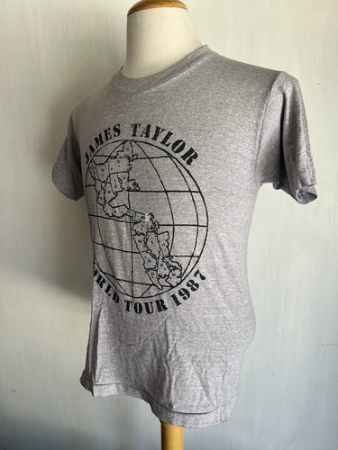 JAMES TAYLOR (19887) Official Vintage 80s World Tour SCREEN STARS T-Shirt Medium - Picture 5 of 6