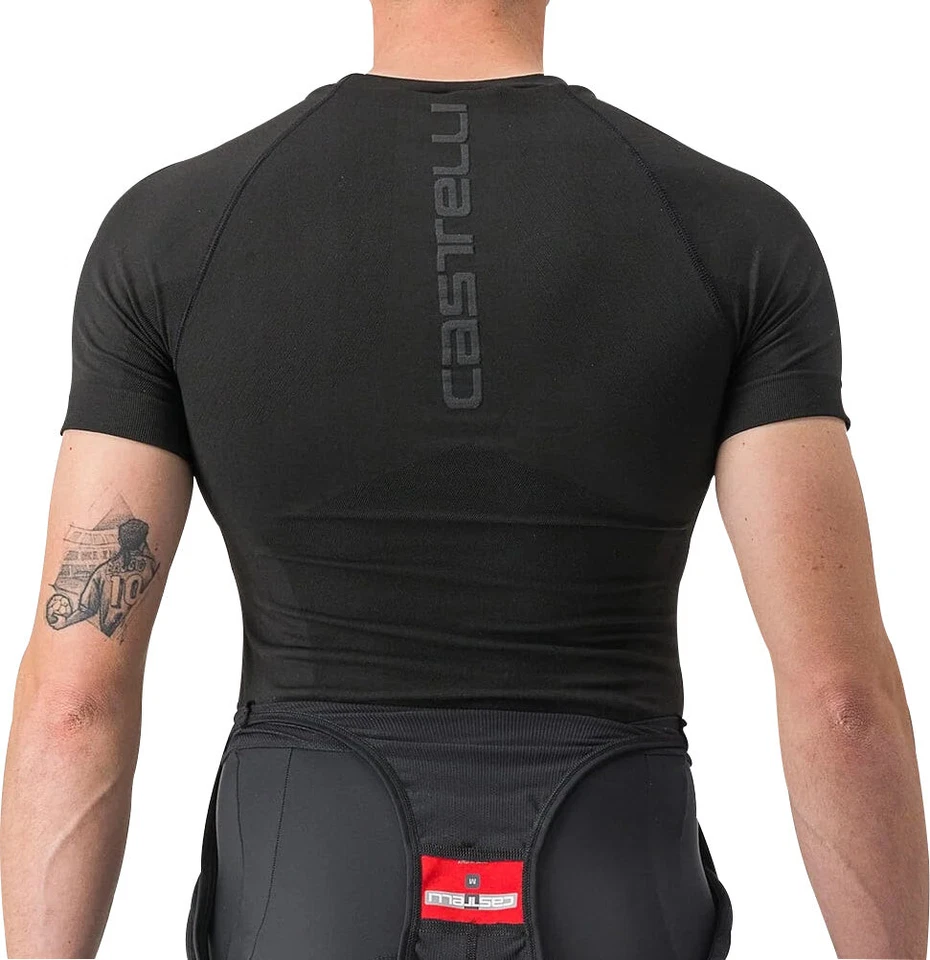 Castelli Core Seamless Mens Cycling Base Layer Black Short Sleeve Top Jersey - Image 2 of 4