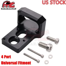 Black 4 Port Valve Mount Holder Bracket For Mac Boost Controller Solenoid New
