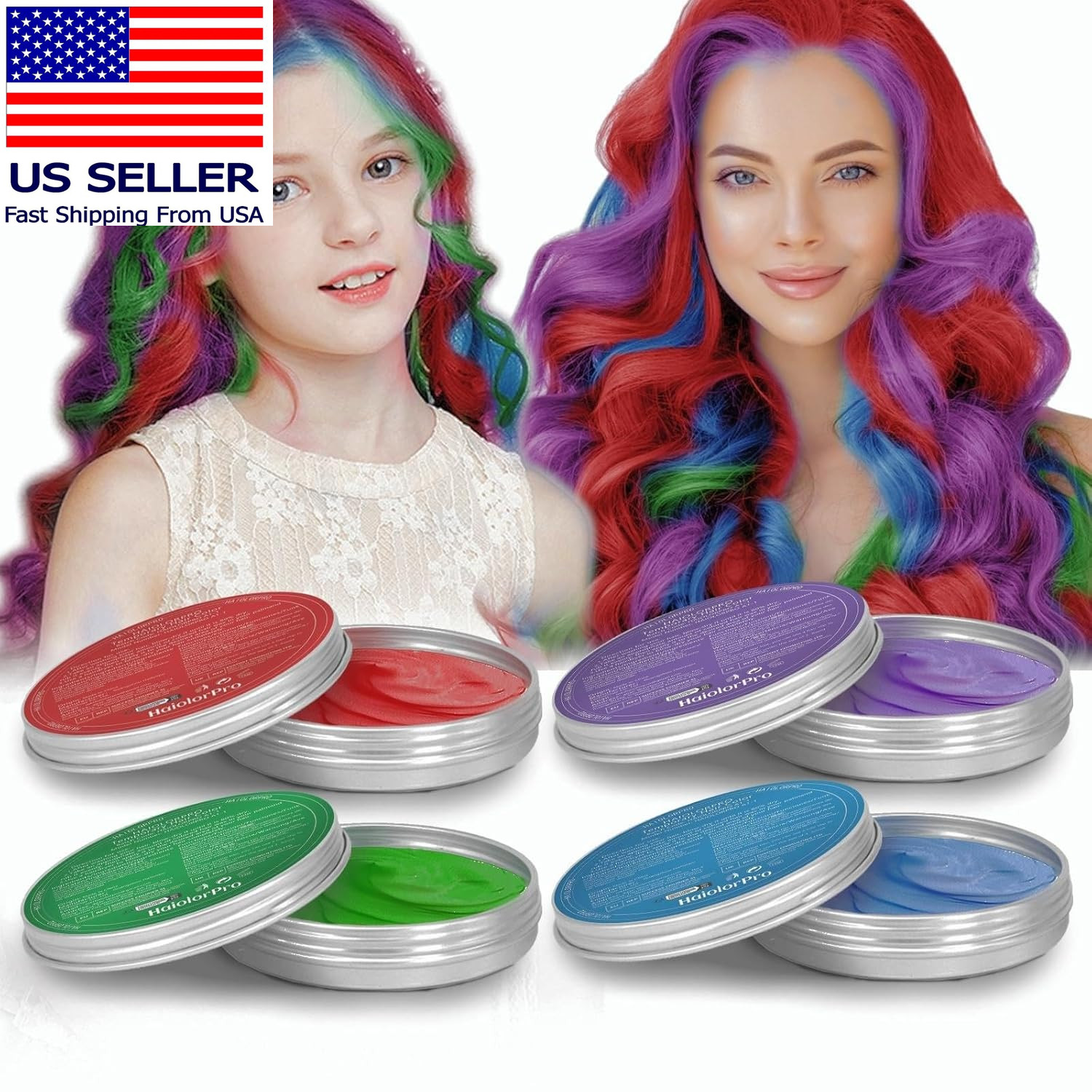 S Temporary Hair Color Wax, Temporary Hair Dye Red Purple Bl