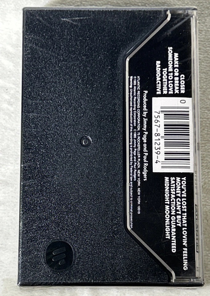 The Firm Sealed Cassette Tape 1985 Atlantic W/ Hype Jimmy Page Paul Rodgers - Image 2 of 4