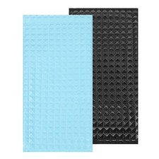 2pcs Sunglass Pouch PVC Sunglass Case Soft Portable Eyeglass Case,Black Blue