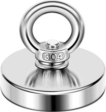 DIYMAG Strong Neodymium Fishing Magnets, 300 Lbs 136 KG Pulling Force 50mm