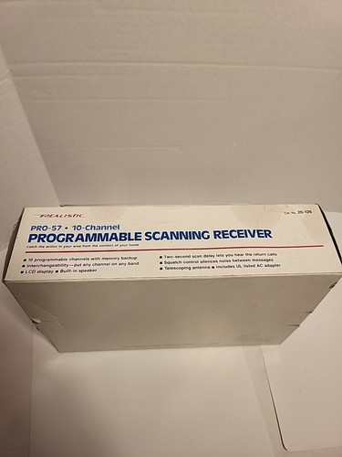 Vintage Realistic Pro-57 Programmable Scanning Receiver 10 Chan Model 20-126 - Zdjęcie 4 z 21