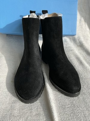 NWB Jack Rodgers Latham Chelsea Black Slip On Suede Bootie Size 7 M