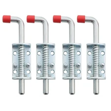 NATGAI Metal Lock Barrel Bolt Spring Loaded Locking Latch 6.5" Long w/Grip He...