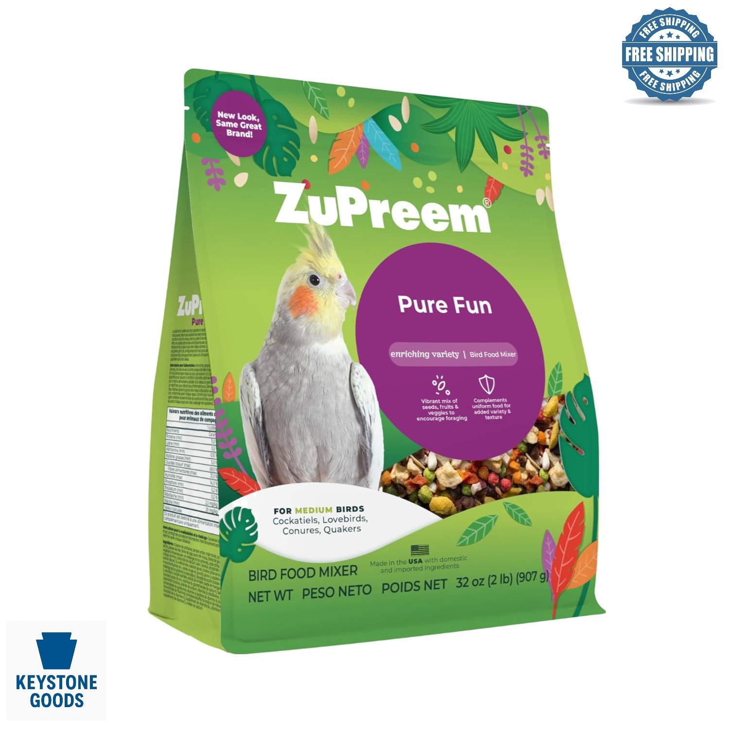 For Medium Birds - Enriching Seed & Pellet Mix