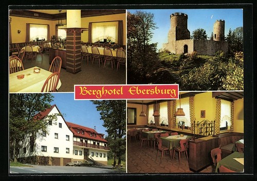 Poppenhausen /Rhön, Berghotel Ebersburg, Bes. Herbert Mihm, Ansichtskarte
