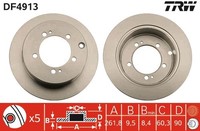 2X Bremsscheibe Trw DF4913 FüR Pajero Mitsubishi Pinin 1 H66W Gdi H67W