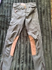 tailored sportsman riding pants, green color, youth size 12