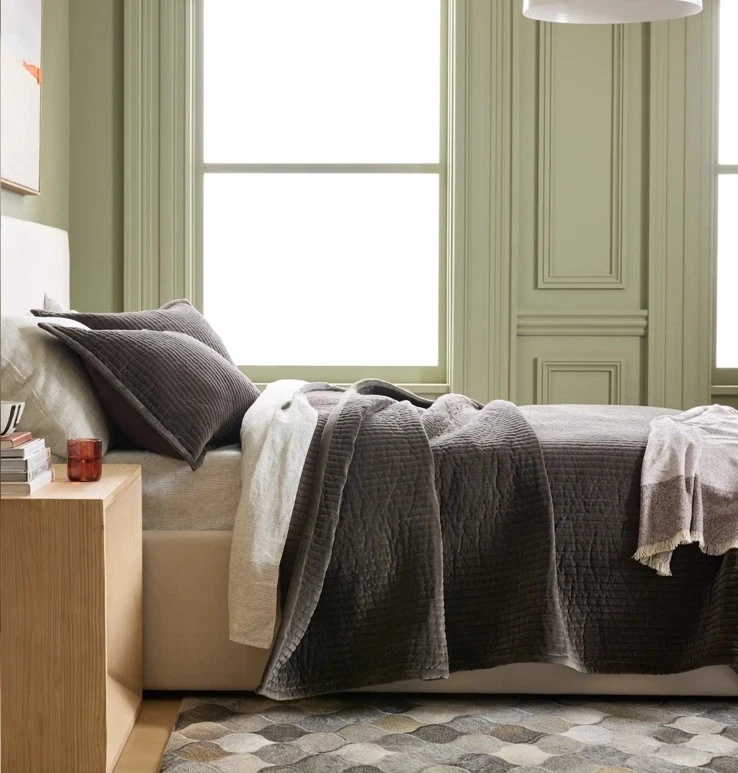 Новый без ценников айва хлопок бархат канал лоскутное одеяло комплект KING Cal король серый камень новый без ЯРЛЫКОВ - Изображение 3 из 4