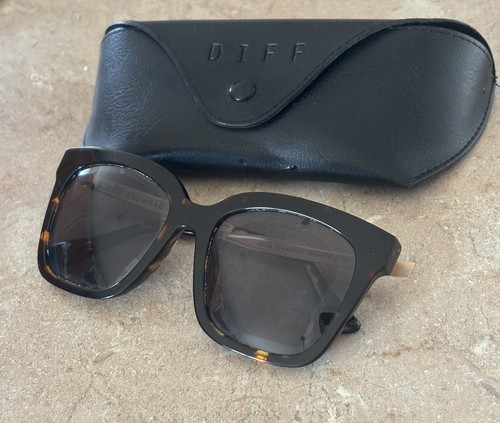 DIFF Eyewear Bella To-GR10P PRC Brown Tortoise Polarized Sunglasses Eyeglasses