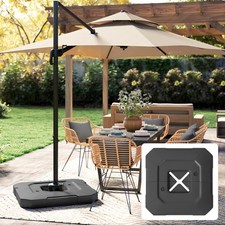 Umbrella Weights for Cantilever Parasols, Set of 2 Parasol Base Weights, Black