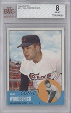 1963 Topps Semi-High # Hal Woodeshick #517 BVG 8 0q3