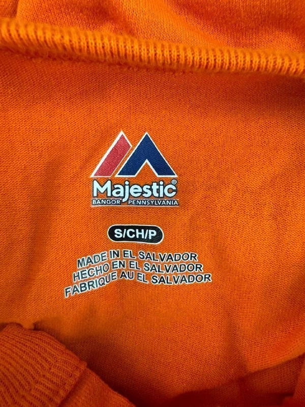 Camisa de beisebol manga curta laranja Majestic New York Mets tamanho P - Imagem 3 de 4