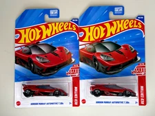 2025 Hot Wheels Mainline Gordon Murray Automotive Red Edition Lot of 2