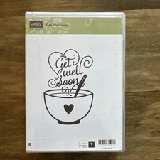 Stampin' Up! Wood Block Stamp Set - Get Well Soup - 1 Stamp - New