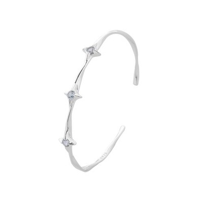 Adjustable Opening Bangle Alloy Modern Jewelry Eternal Design Chain Bracelet