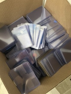 500 Used Sports Card Top Loaders Varying Condition Thick Standard