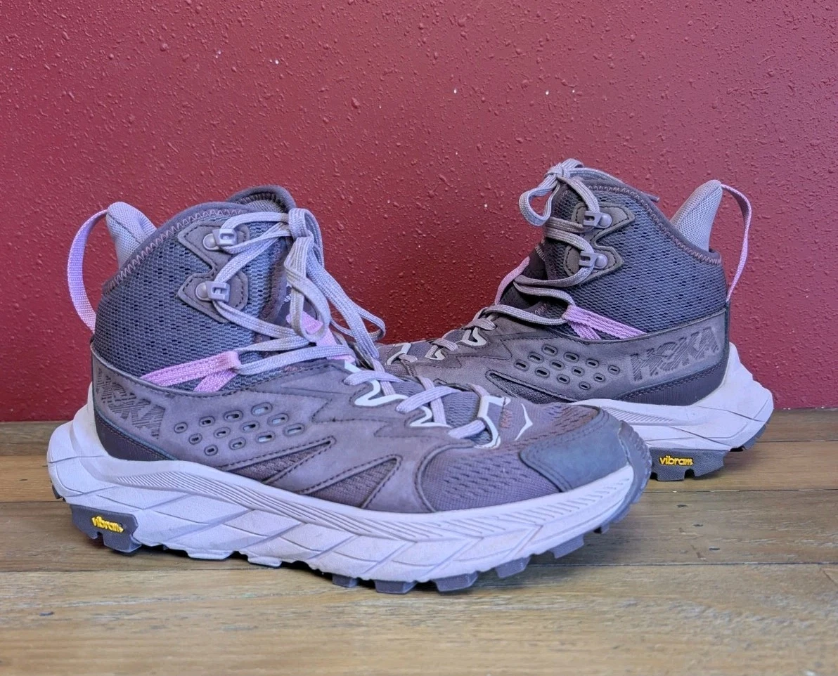 Hoka Anacapa 2 Mid GTX Hiking Boots Size 8.5 Raisin Pale Mauve Waterproof Trail
Opens in a new windo