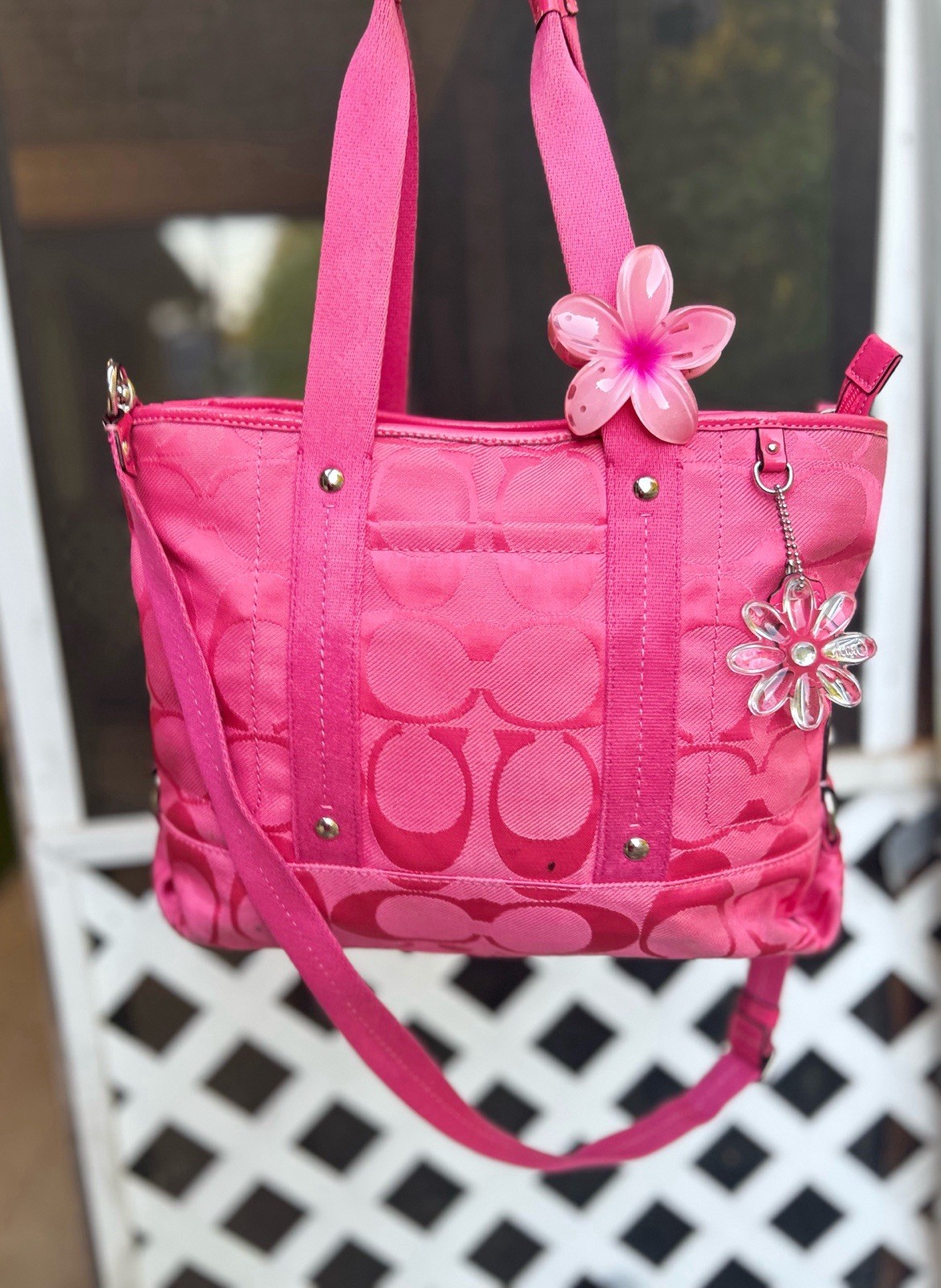 Coach Kyra Signature Daisy Tote Bag