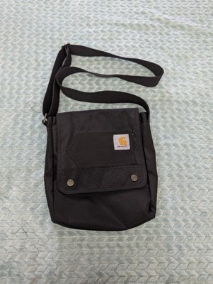 Carhartt Black Crossbody Bag Durable Adjustable Strap Unisex VGC Approx. 10x12x3